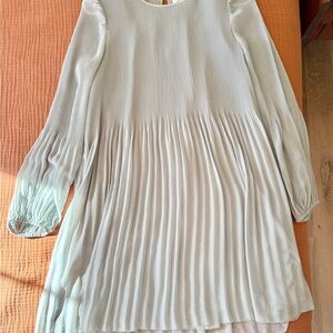 Aritzia Wilfred Silk Dress Sage Green Size Small